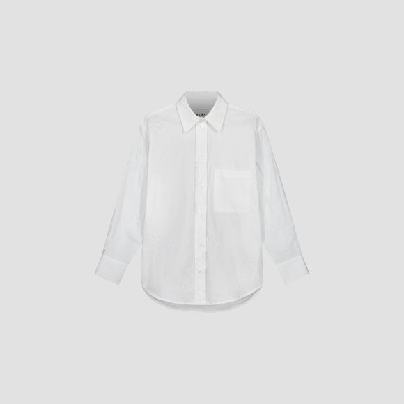 WMN Office Embro Shirt - White