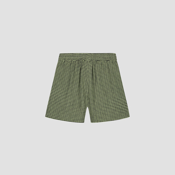 WMN Seersucker Shorts - Green Check