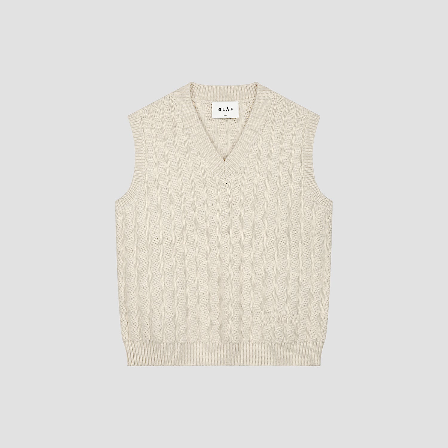 WMN Wavy Knit Vest - Off White