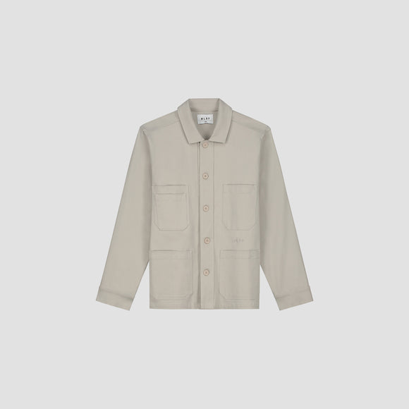 Workwear Cotton Blazer - Light Grey