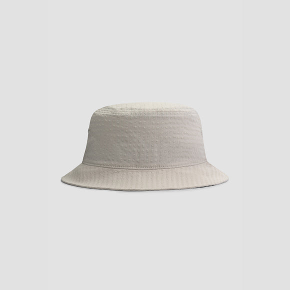 Seersucker Bucket Hat - Cement
