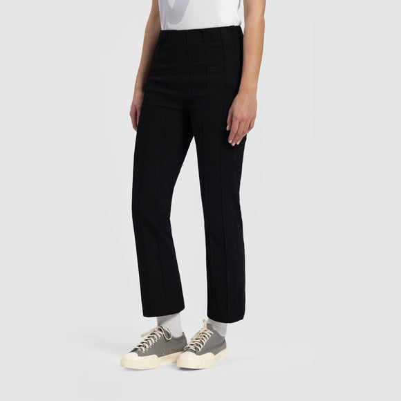 WMN Cotton Pintuck Trouser - Black