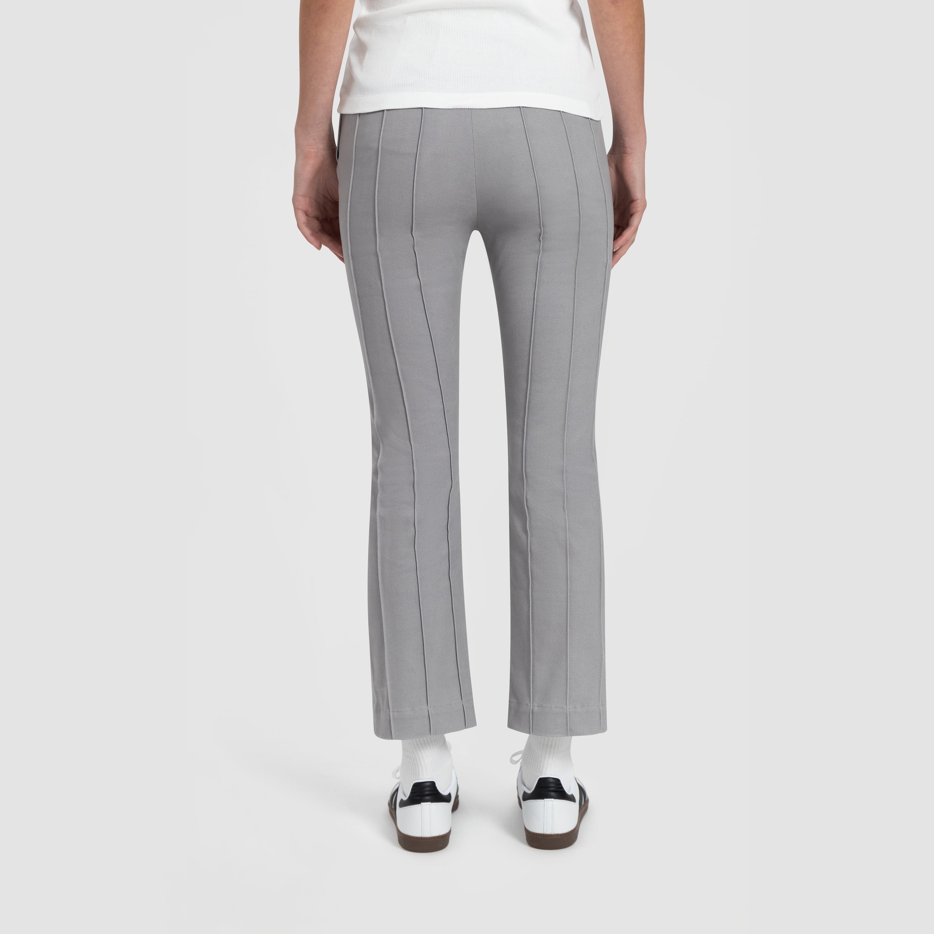 WMN Cotton Pintuck Trouser - Grey