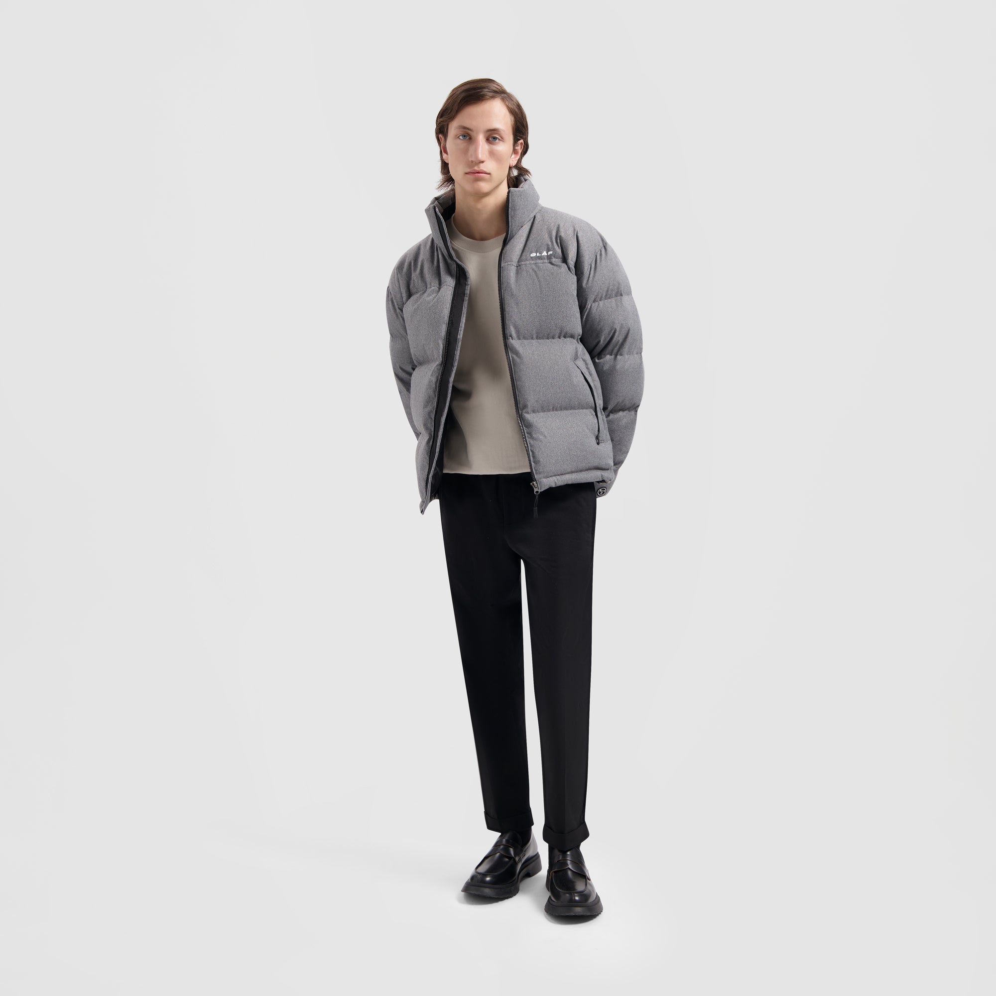 Puffer Wooly Jacket - Grey