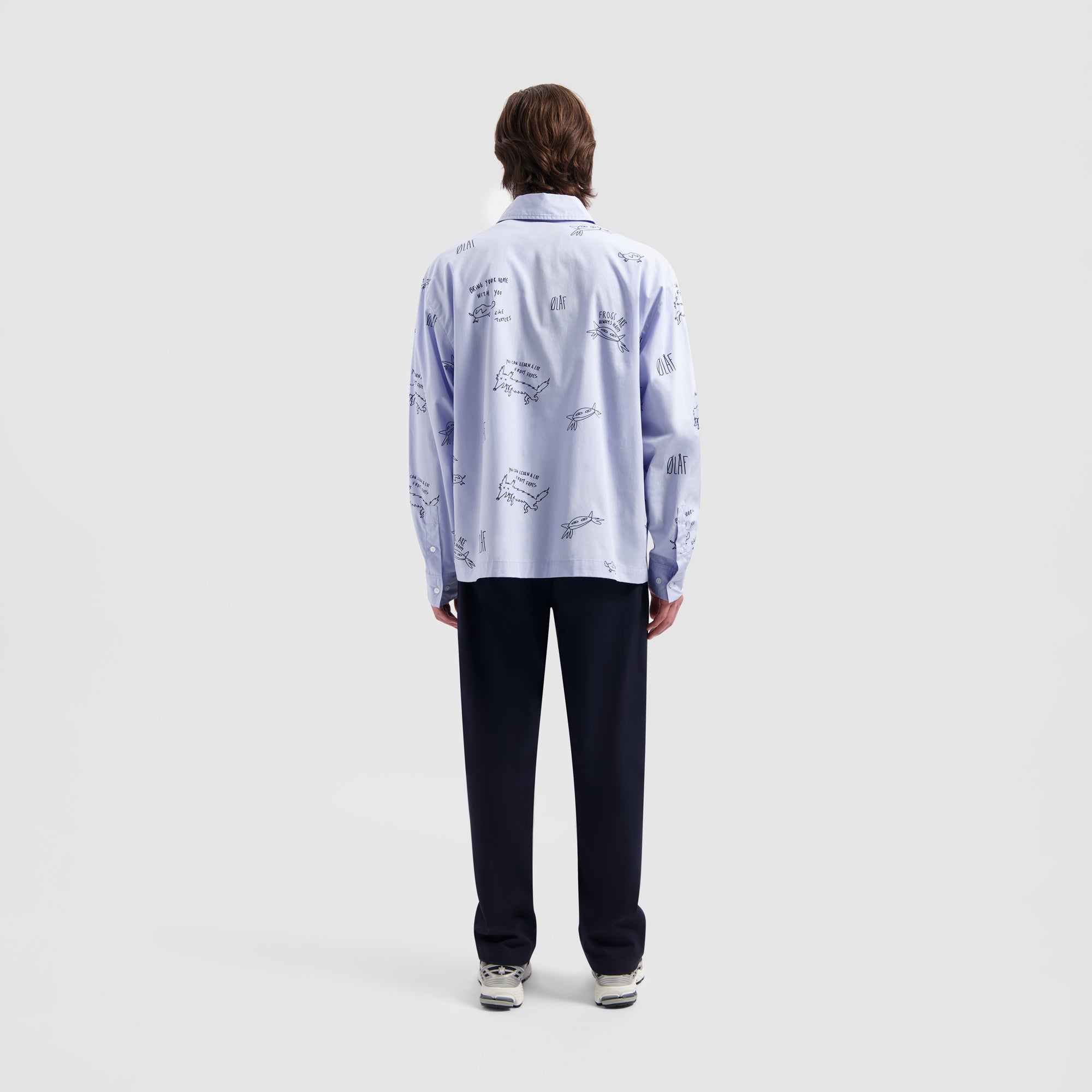 Camp AOP Shirt - Light Blue
