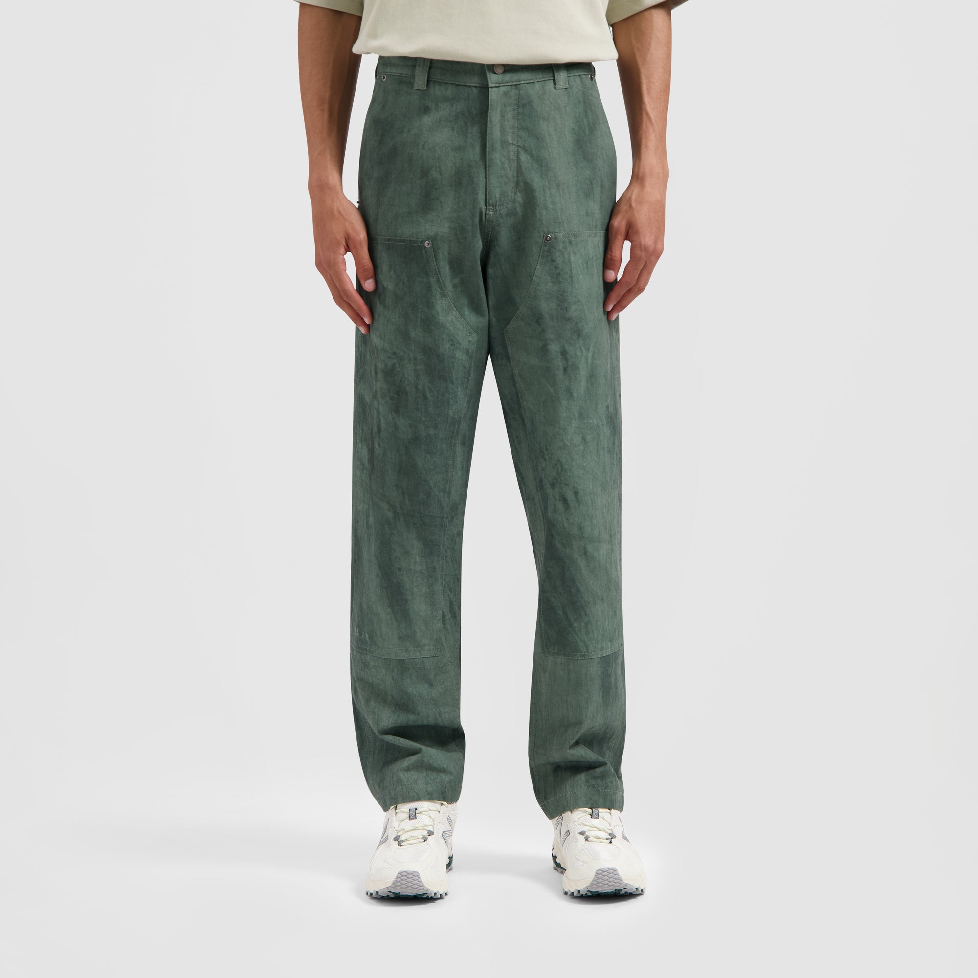 Garment Dyed Workwear Pants - Green