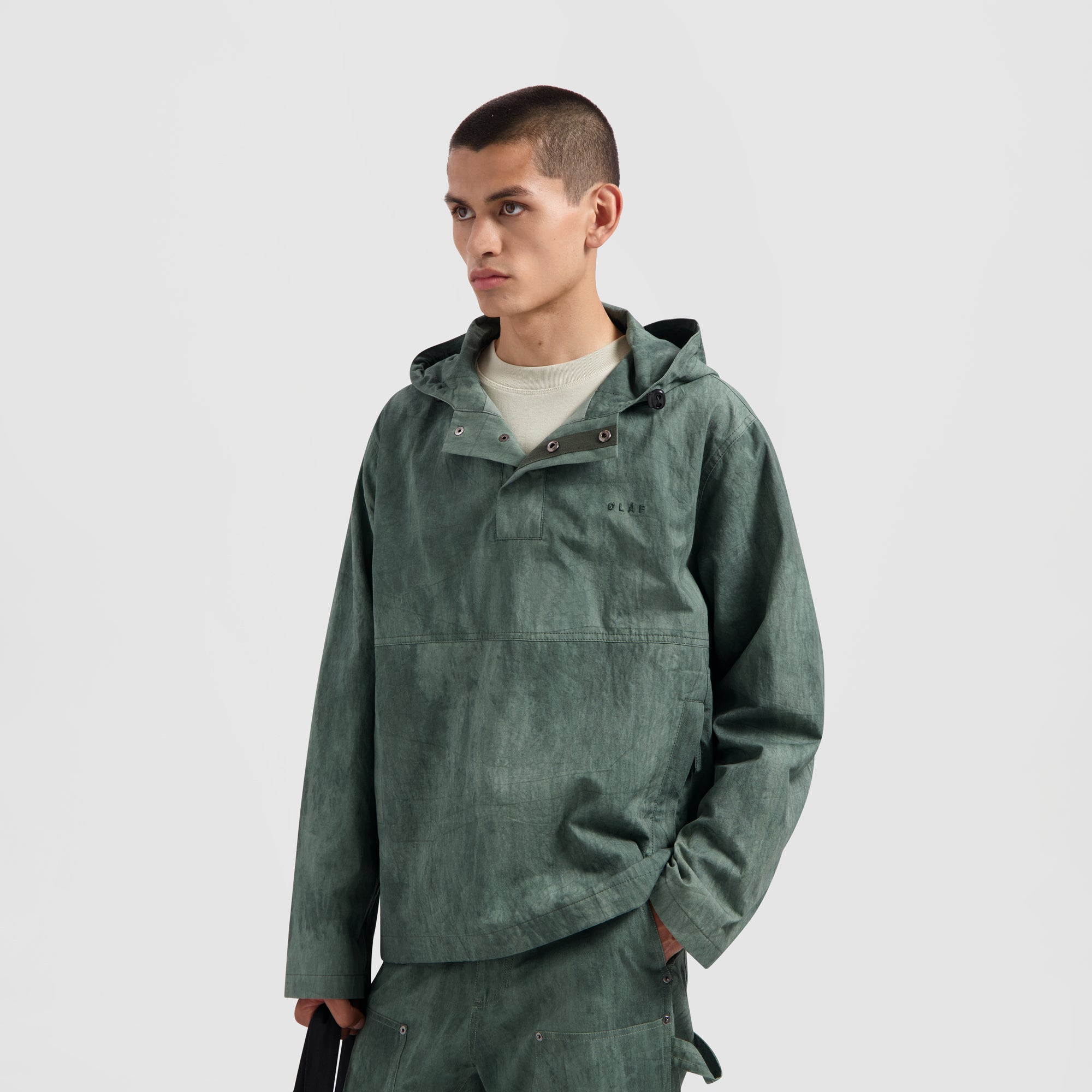 Garment Dyed Anorak - Green