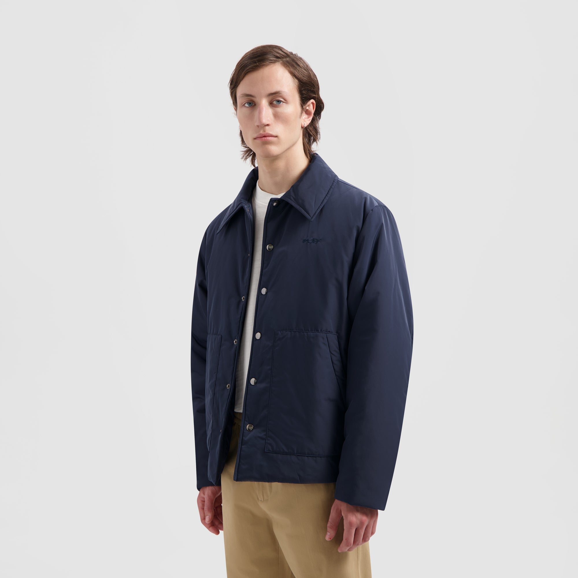 Padded Coach Jacket - Navy