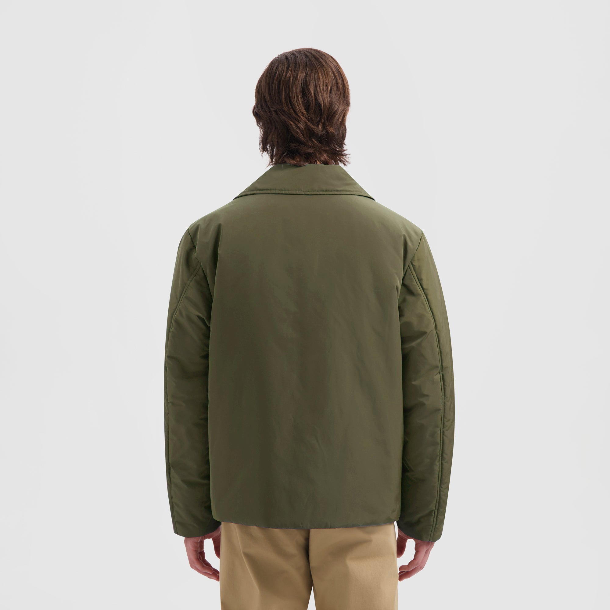 Padded Coach Jacket - Olive Green