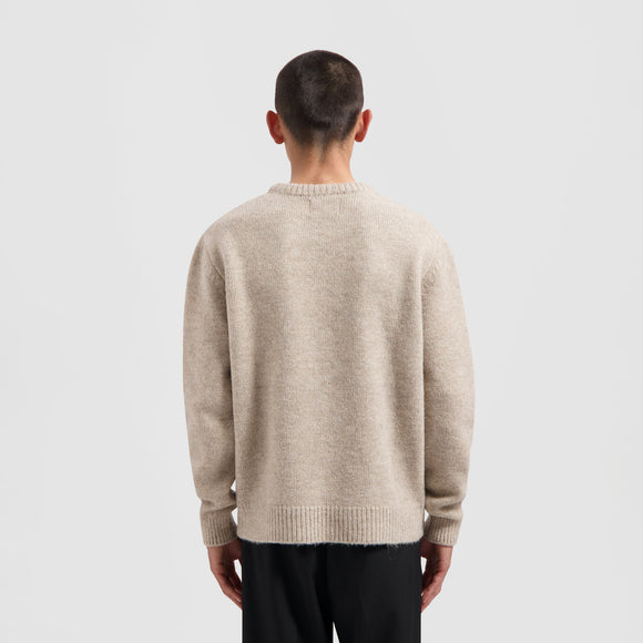 Stencil Knitted Crewneck - Off White