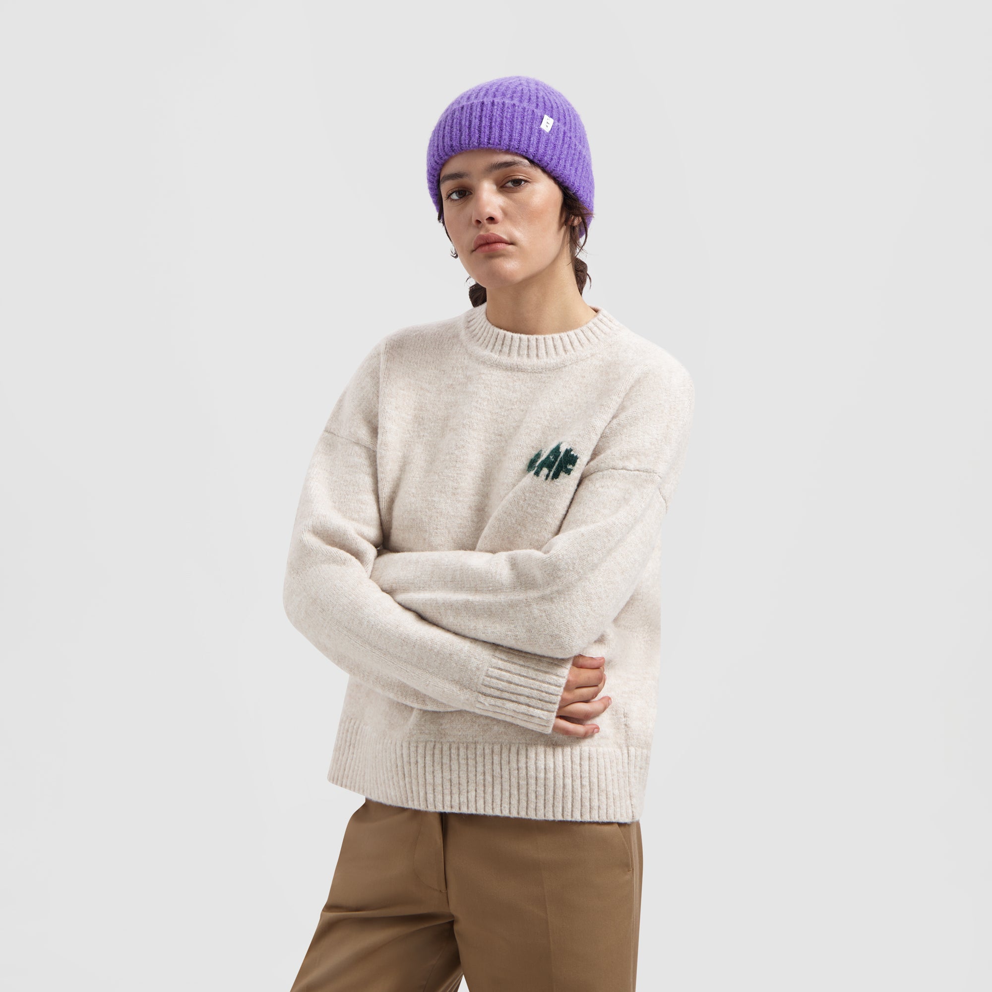 Rib Beanie - Purple