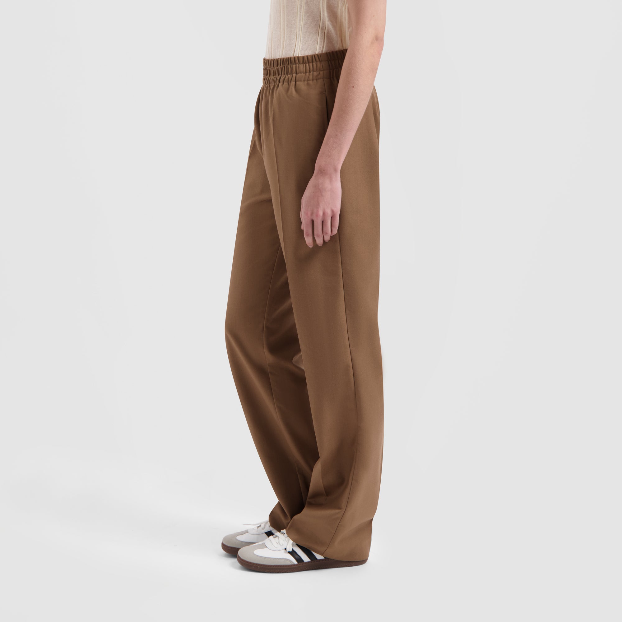WMN Elasticated Pants - Light Brown