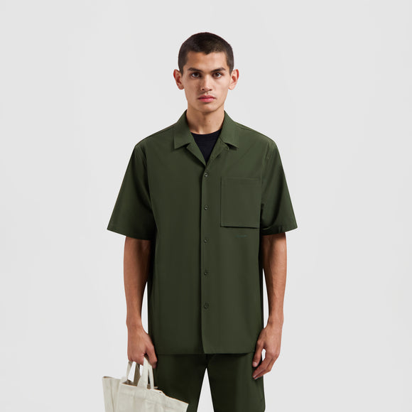 Nylon SS Shirt - Pewter Green