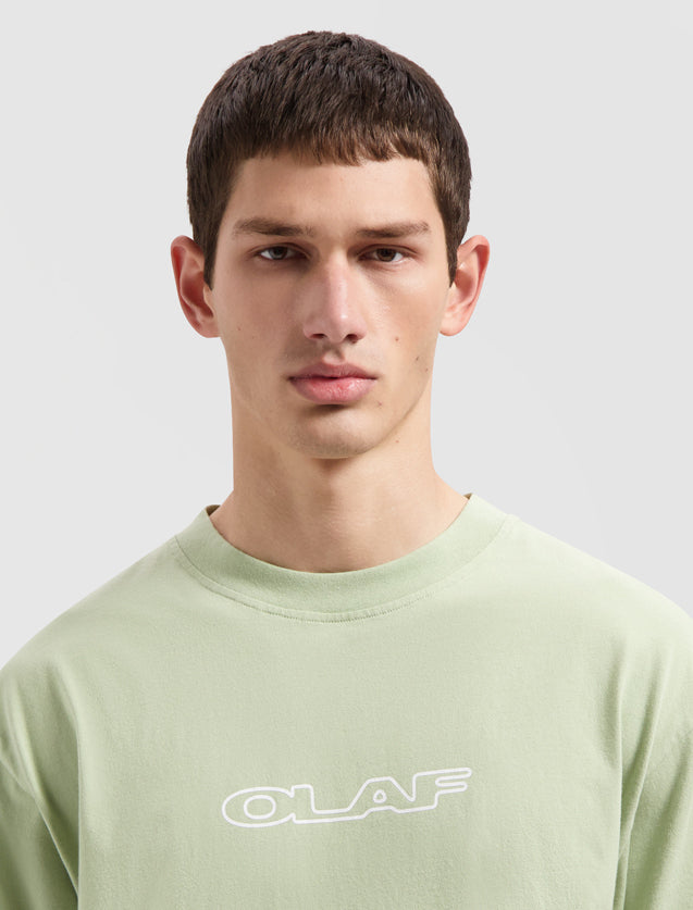 Drift Outline Tee - Washed Green – ØLÅF