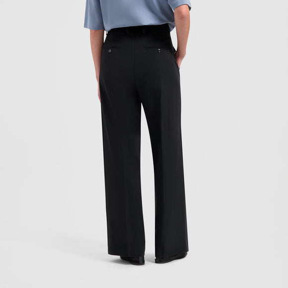 Tailored Wide Leg Pants - Black