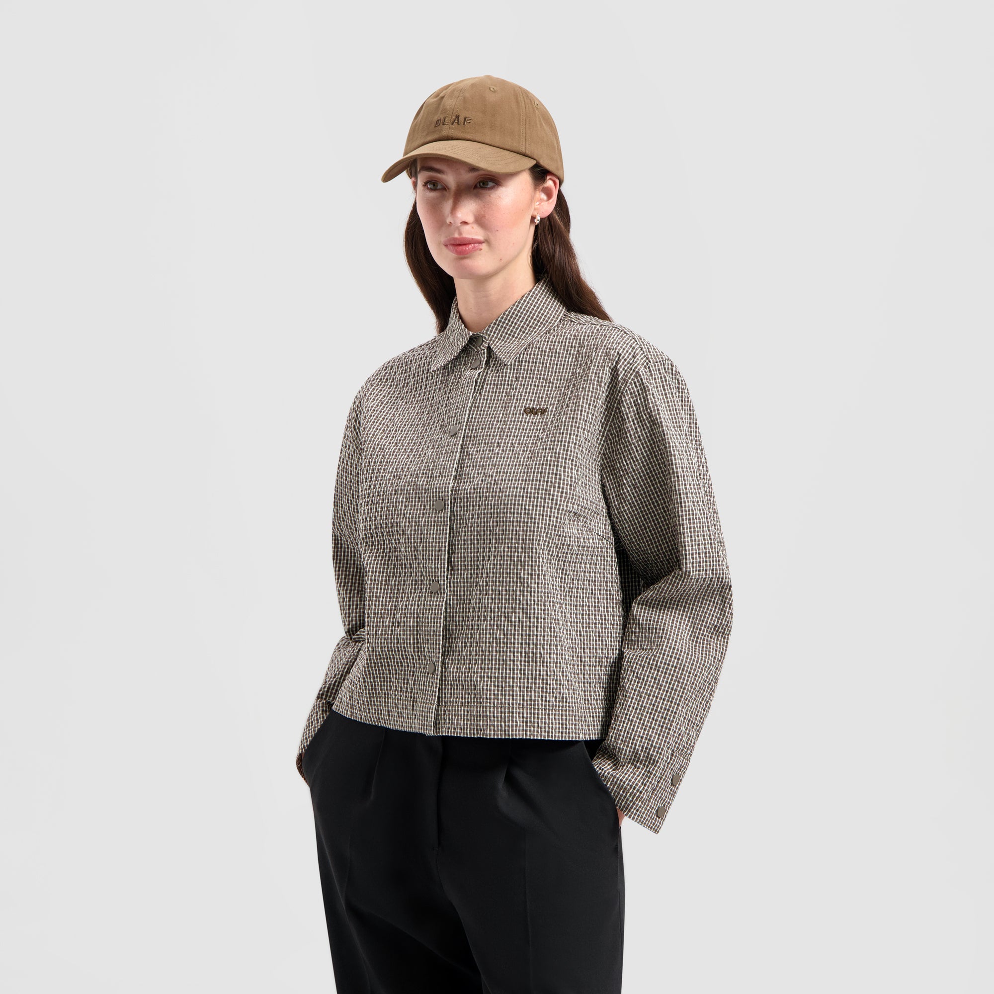 Herringbone Block Cap - Cedar Brown