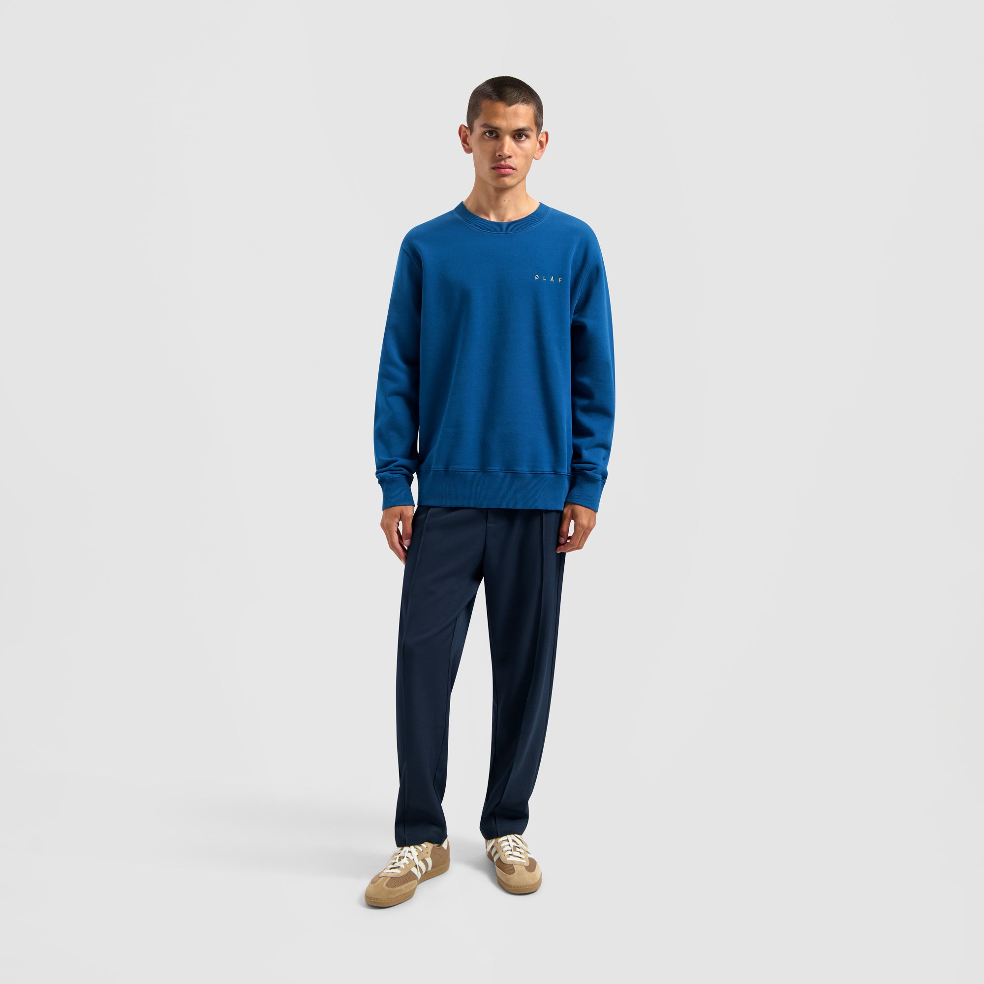 Scribble Face Crewneck - Neptunes Blue