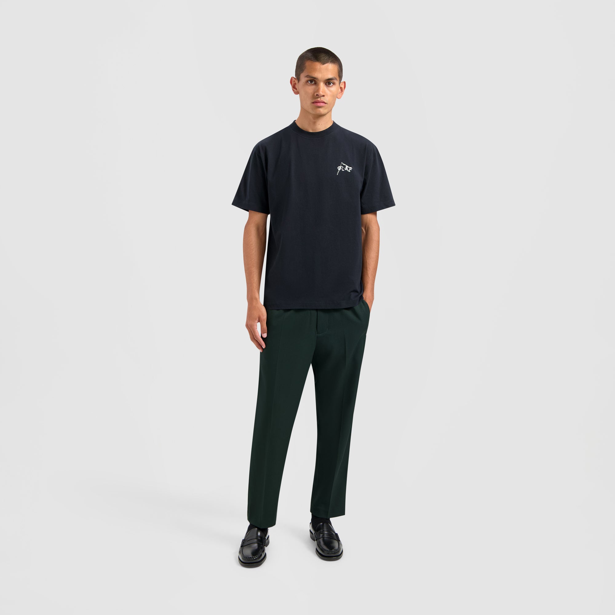 Slim Elasticated Pants - Green Slate