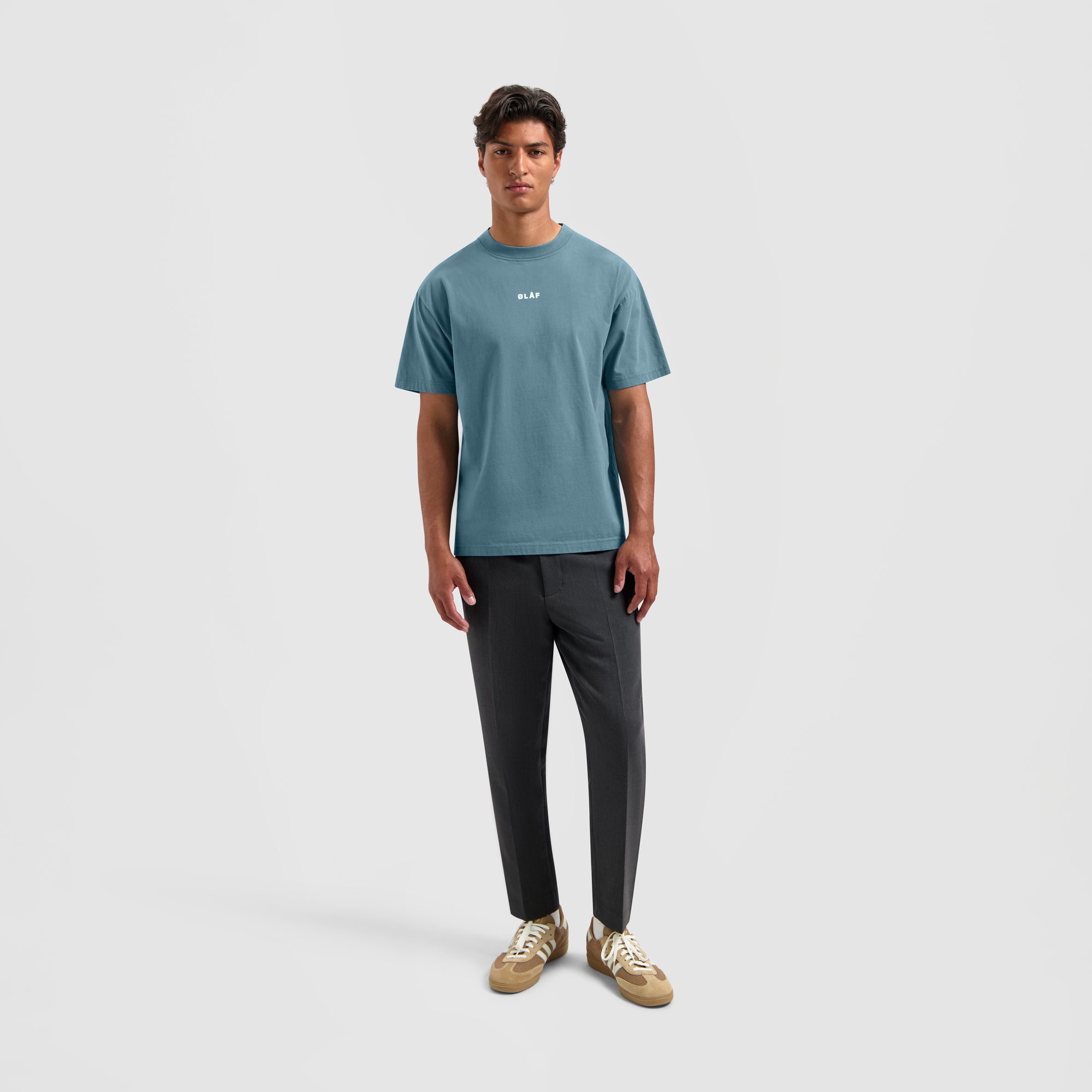 Block Tee - Steel Blue