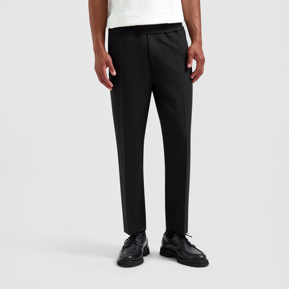 Tailored Slim Elasticated Pants - Black