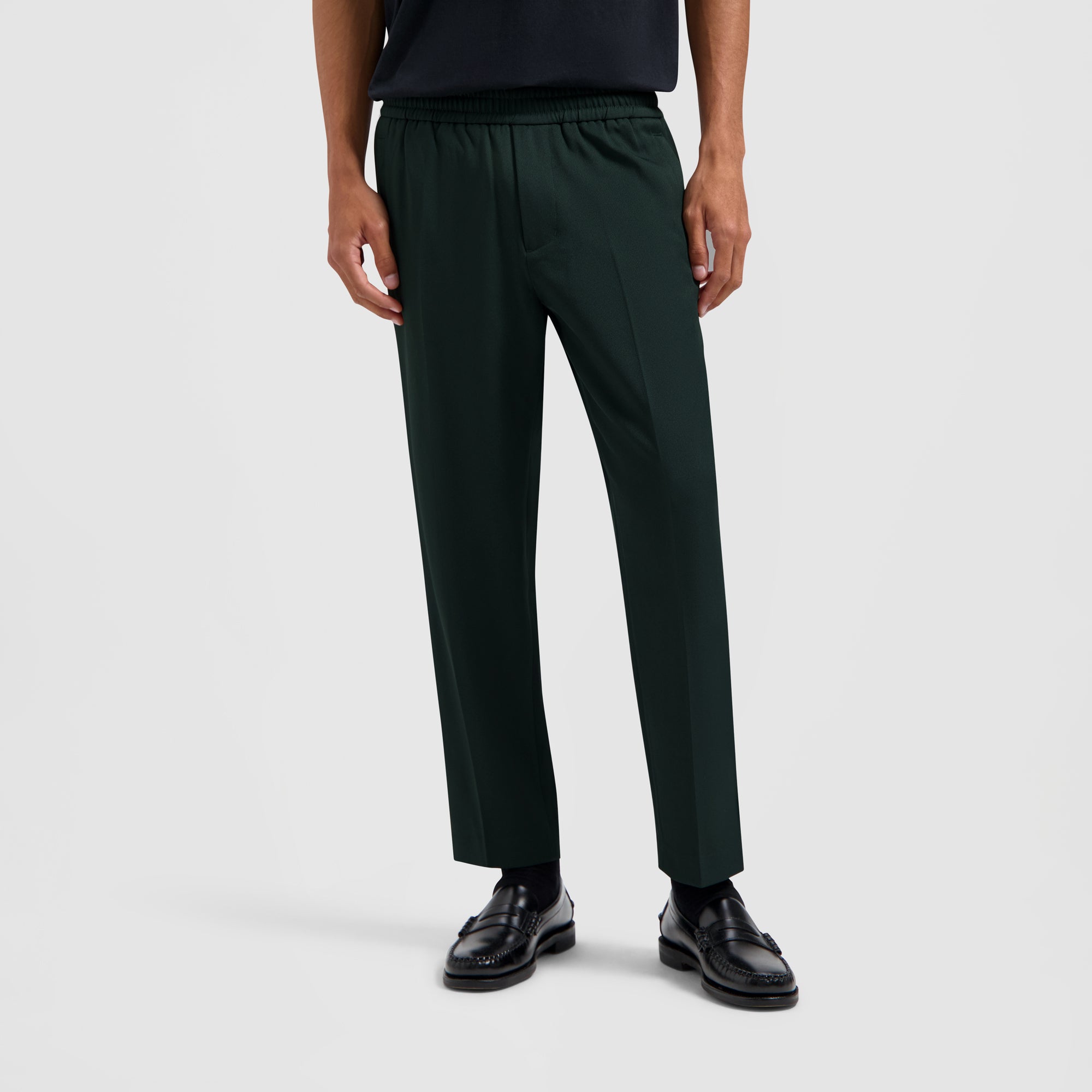 Slim Elasticated Pants - Green Slate