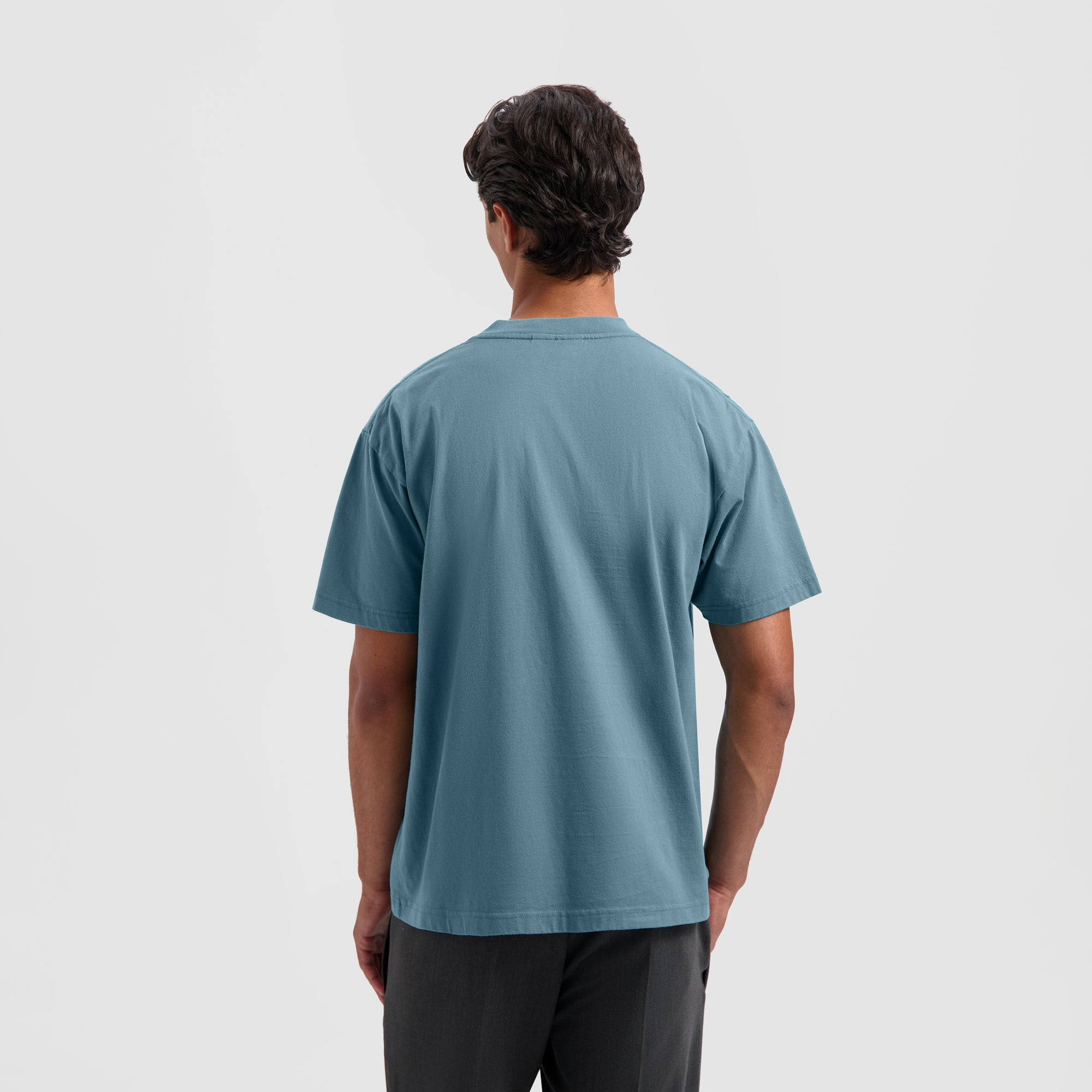 Block Tee - Steel Blue