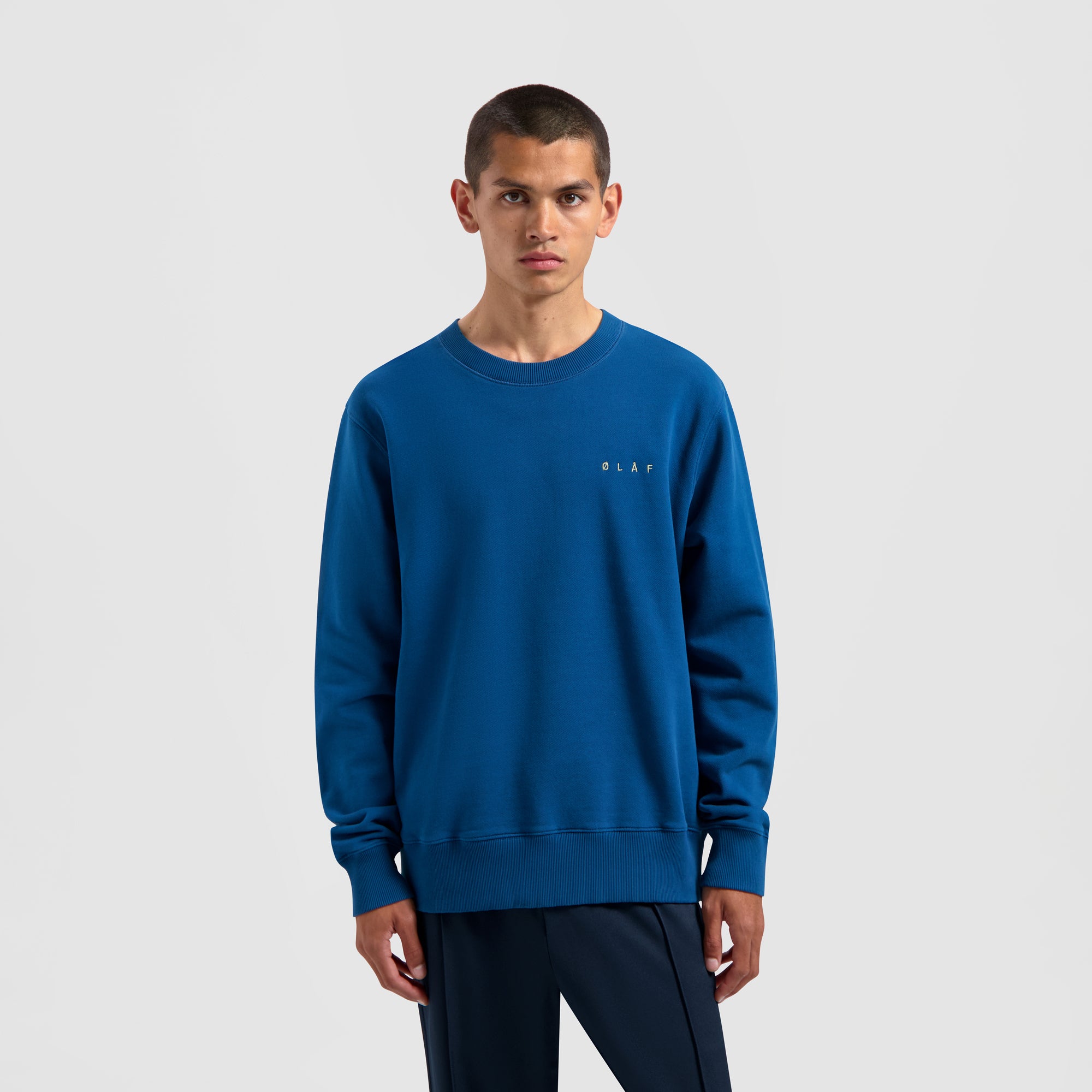 Scribble Face Crewneck - Neptunes Blue