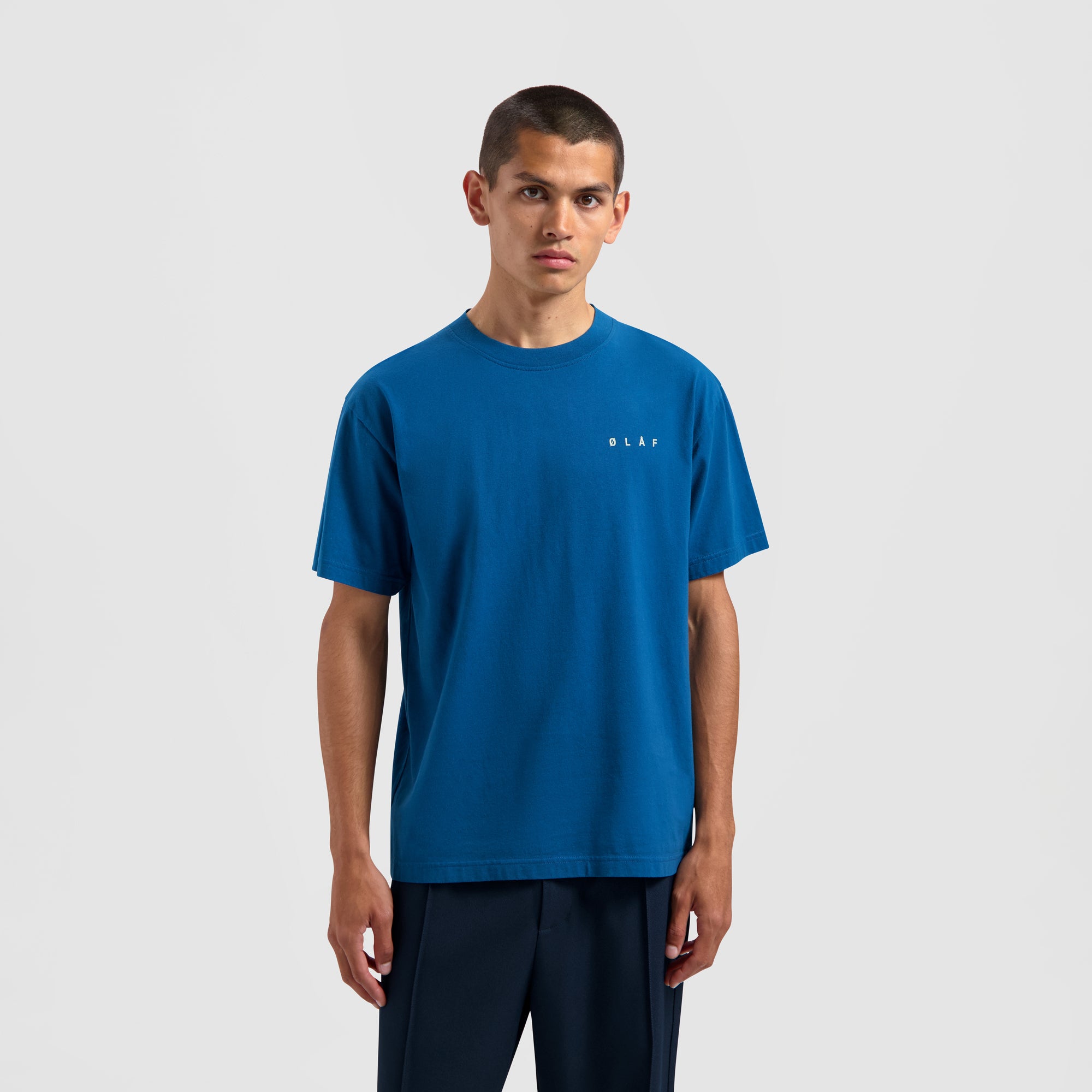 Scribble Face Tee - Neptunes Blue