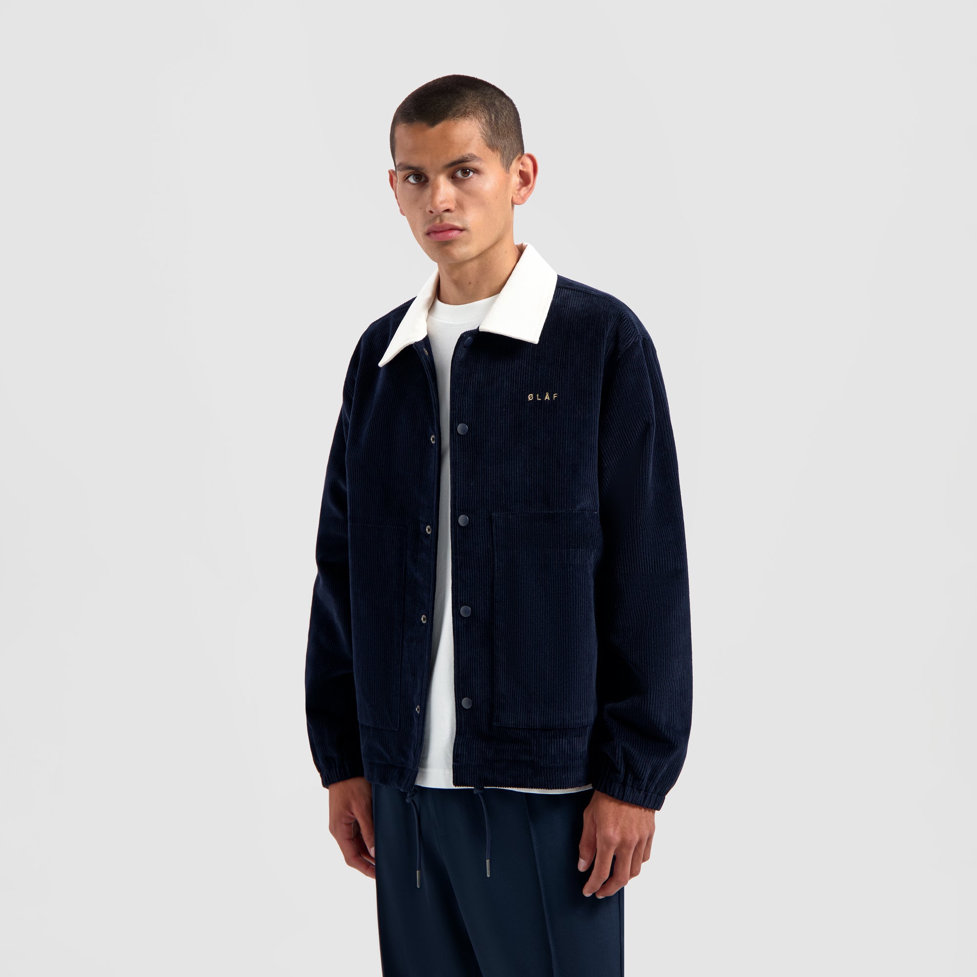 Corduroy Coach Jacket - Navy