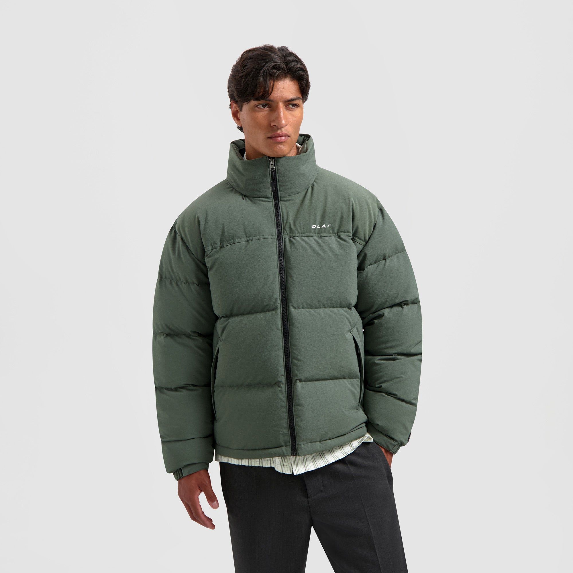 Green puffer jacket hotsell