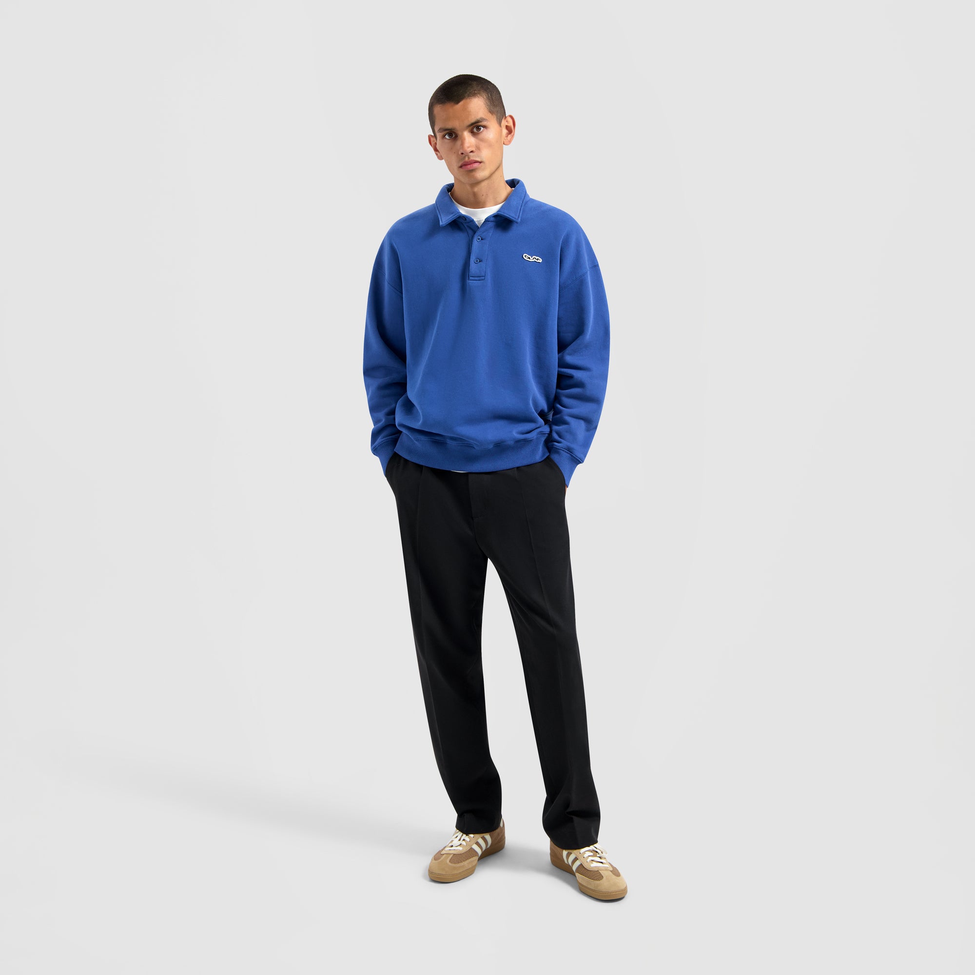 Oversized Polo - Surf Blue