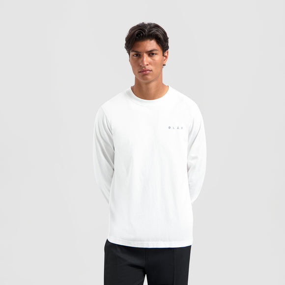 Scribble Face LS Tee - Optical White