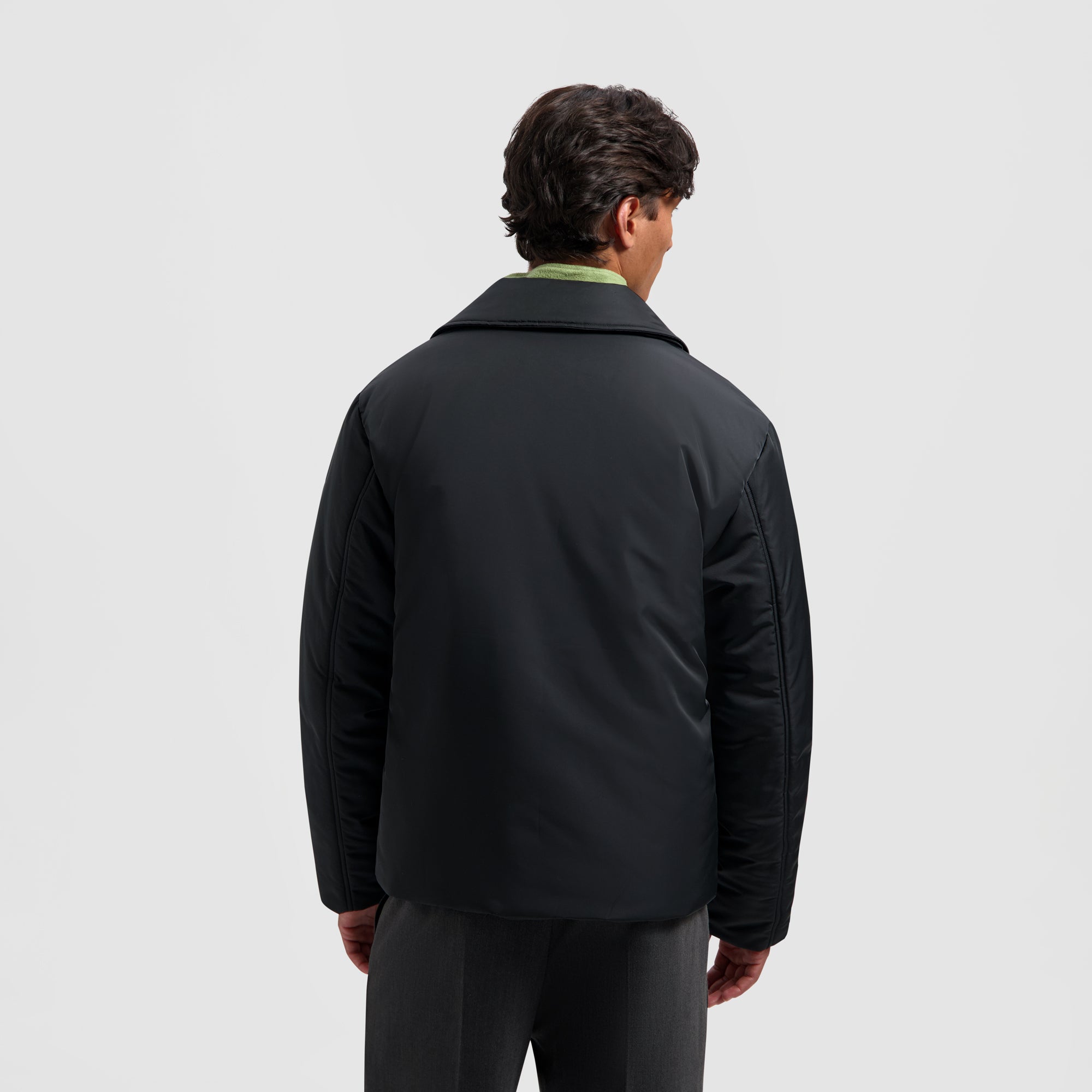 Padded Coach Jacket - Black