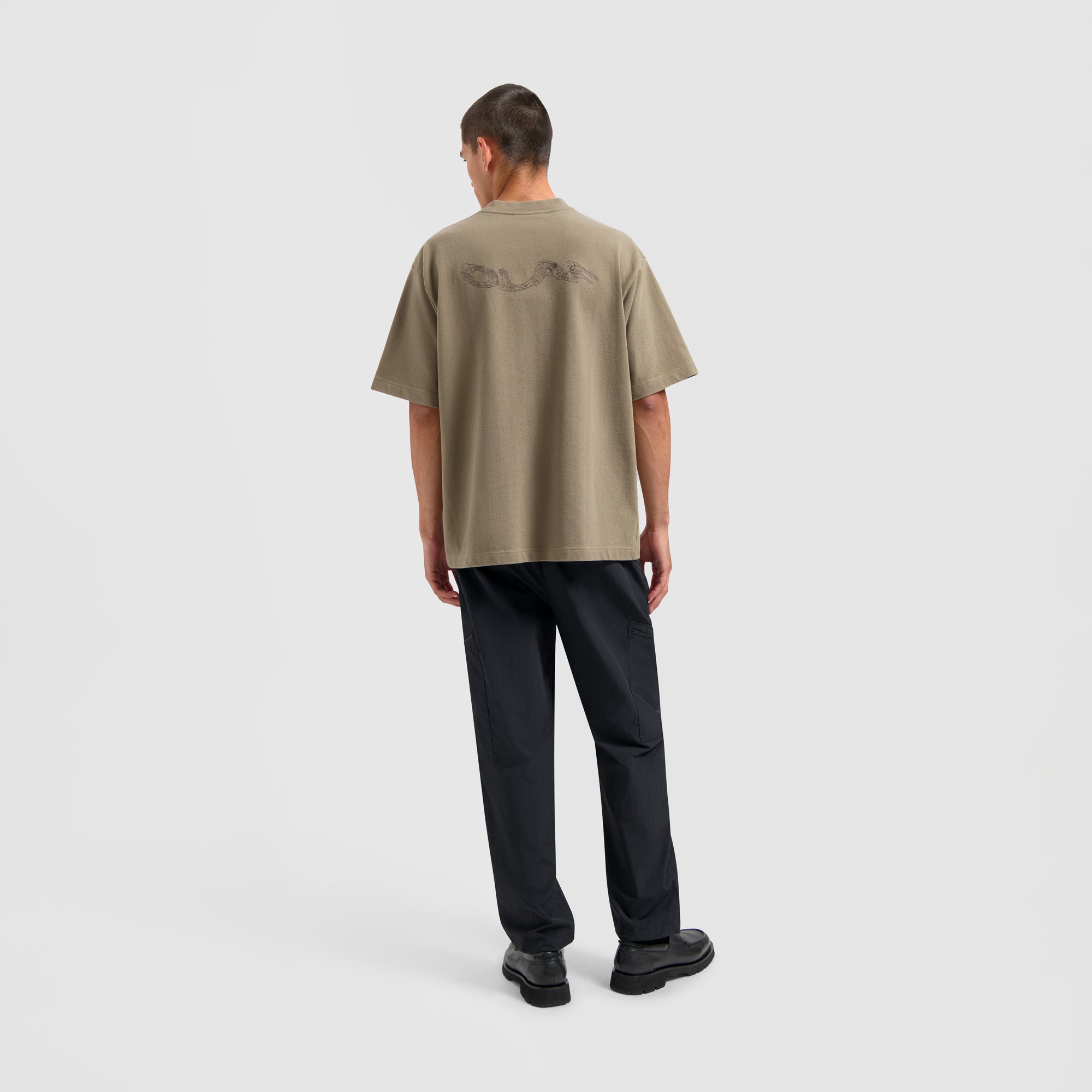 Wavy Drift Embro Tee - Cedar Brown