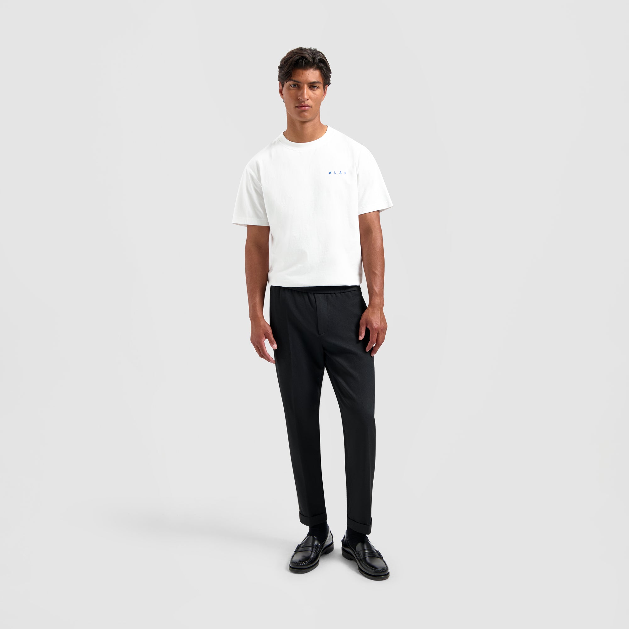 Slim Elasticated Trousers - Black