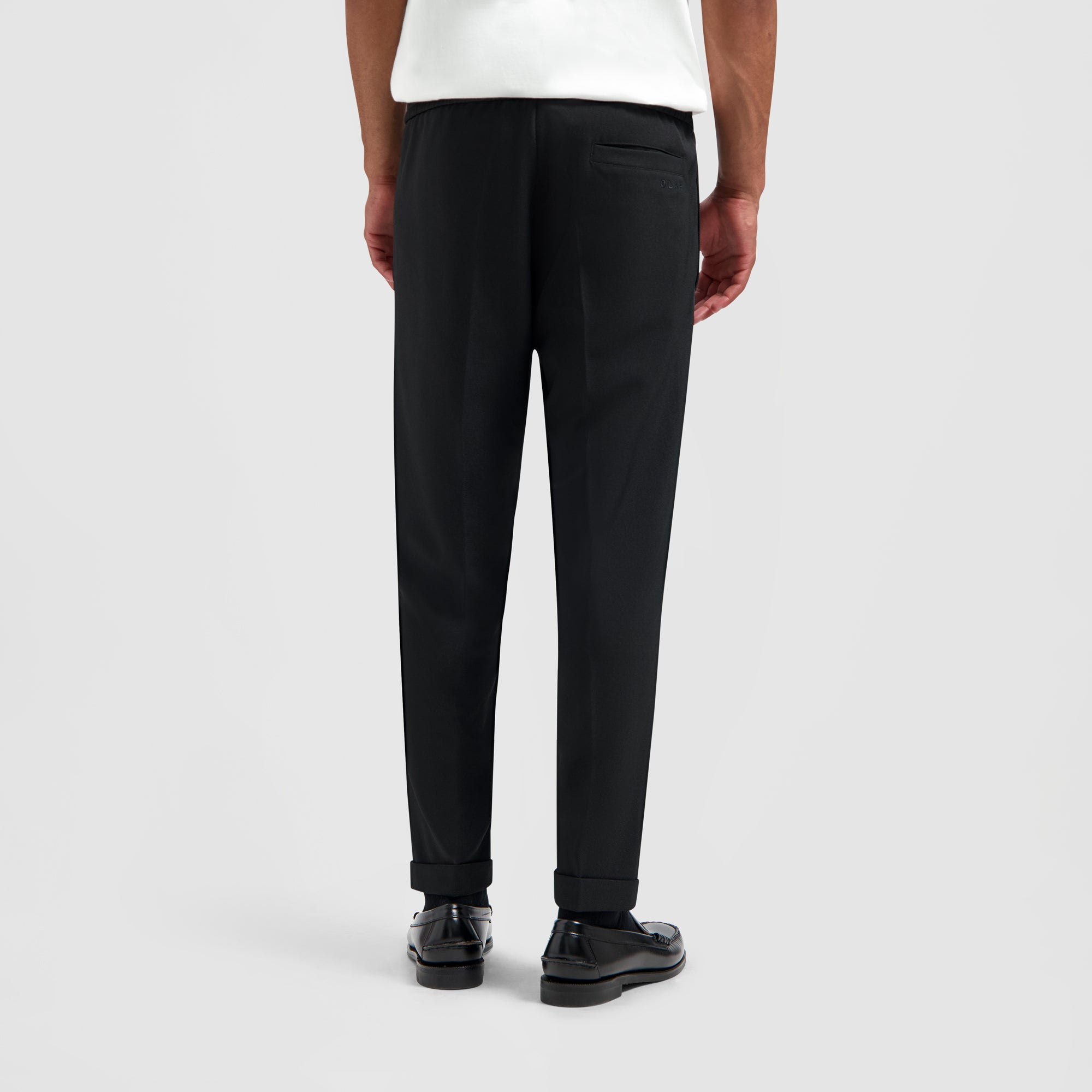 Slim Elasticated Trousers - Black