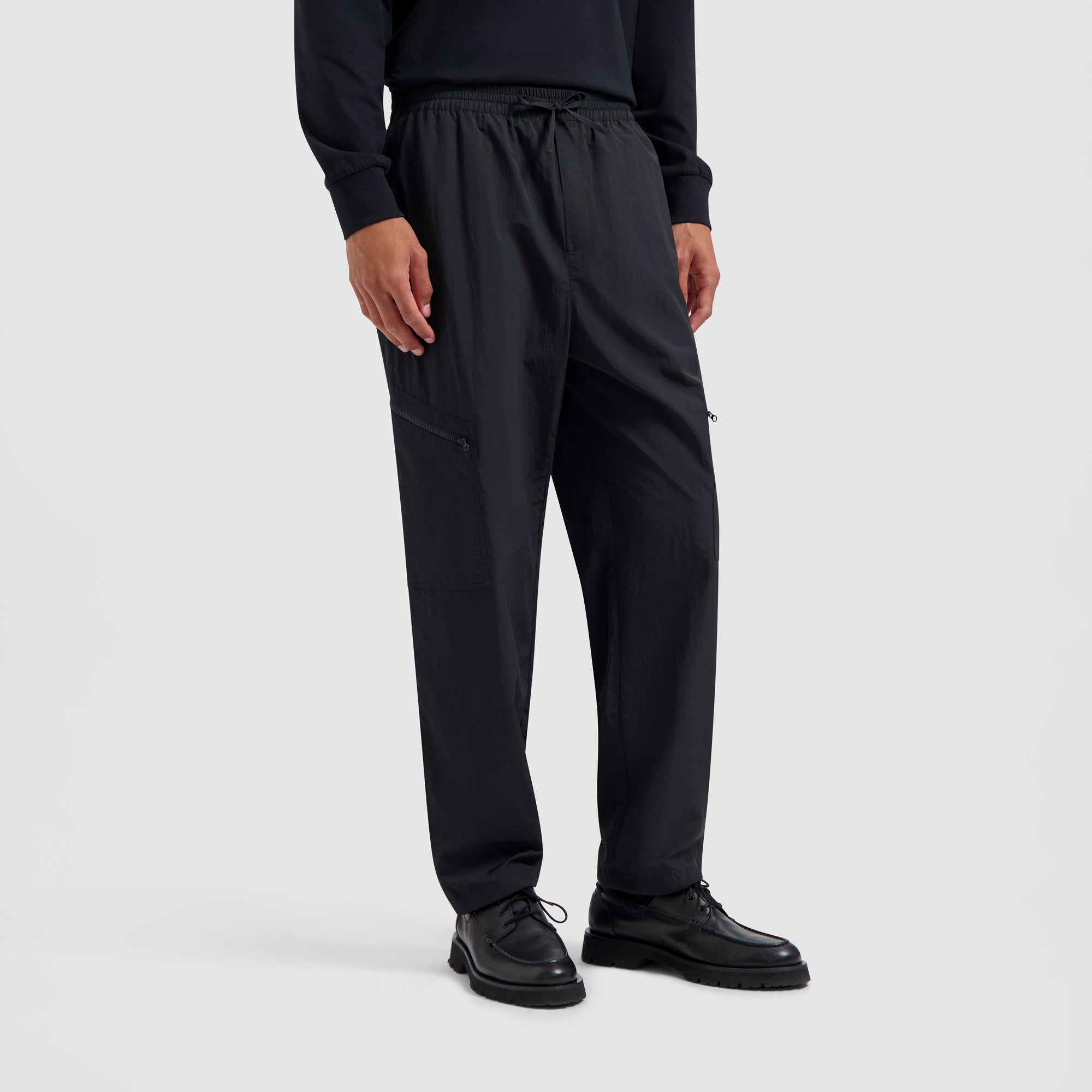 Nylon Track Pants Black OLAF