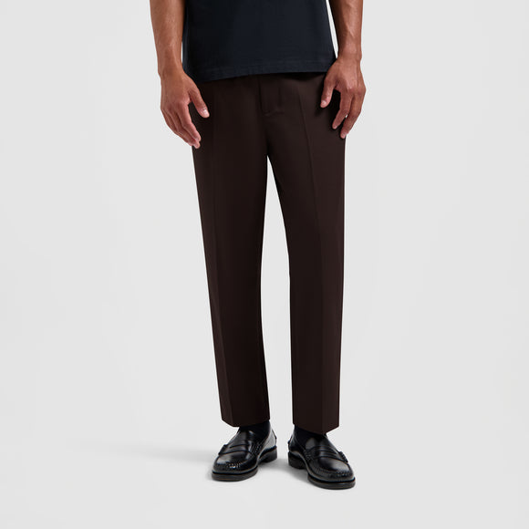 Slim Elasticated Pants - Dark Chocolate