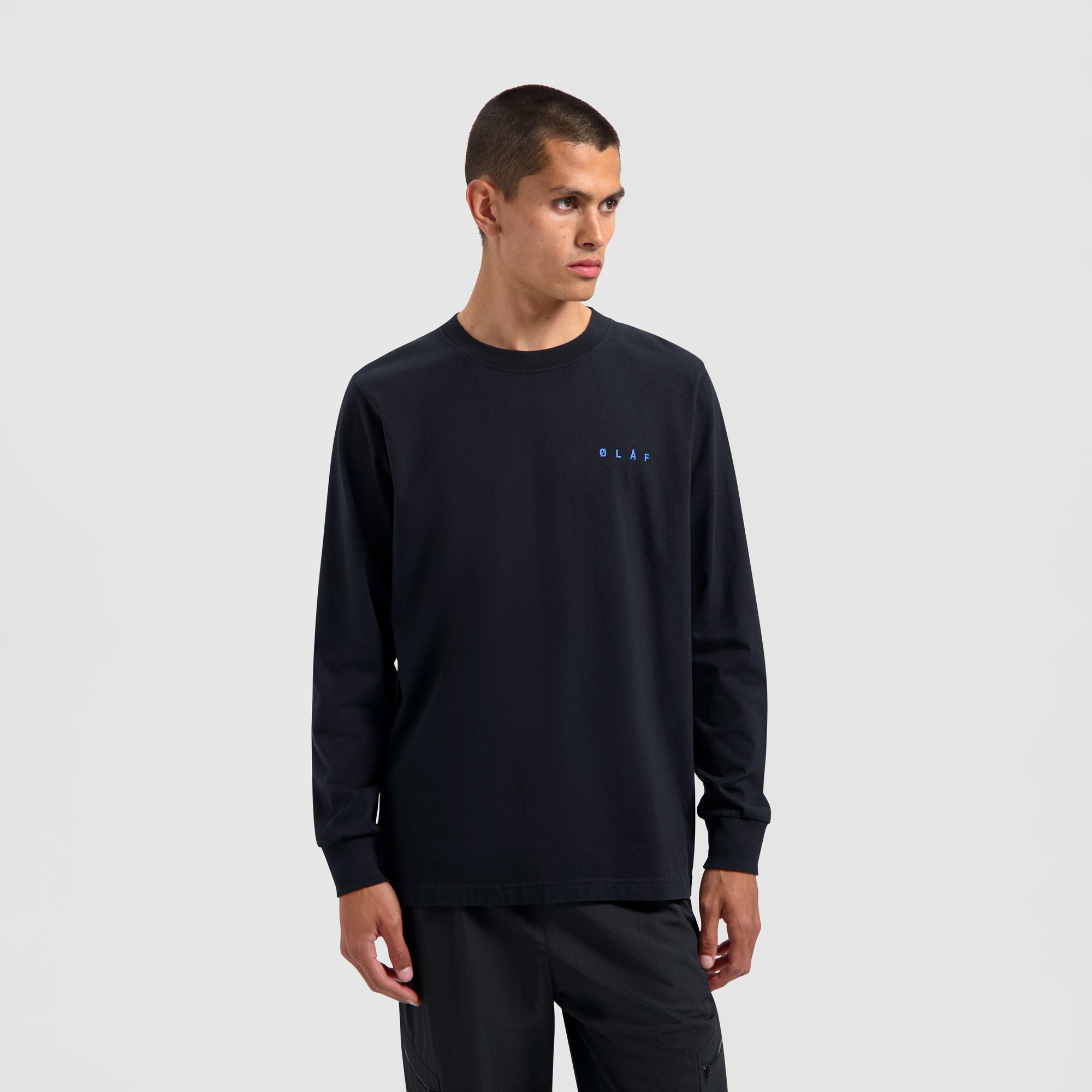 Scribble Face LS Tee - Black