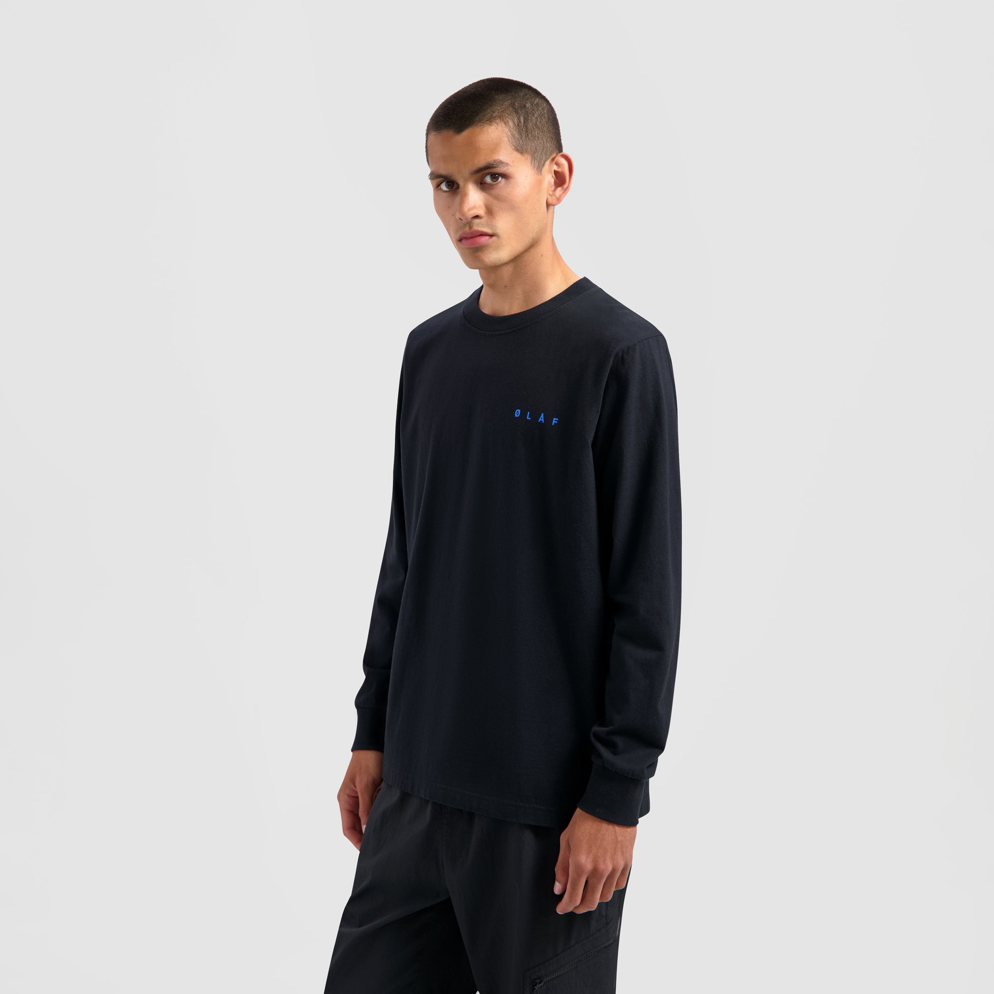 Scribble Face LS Tee - Black