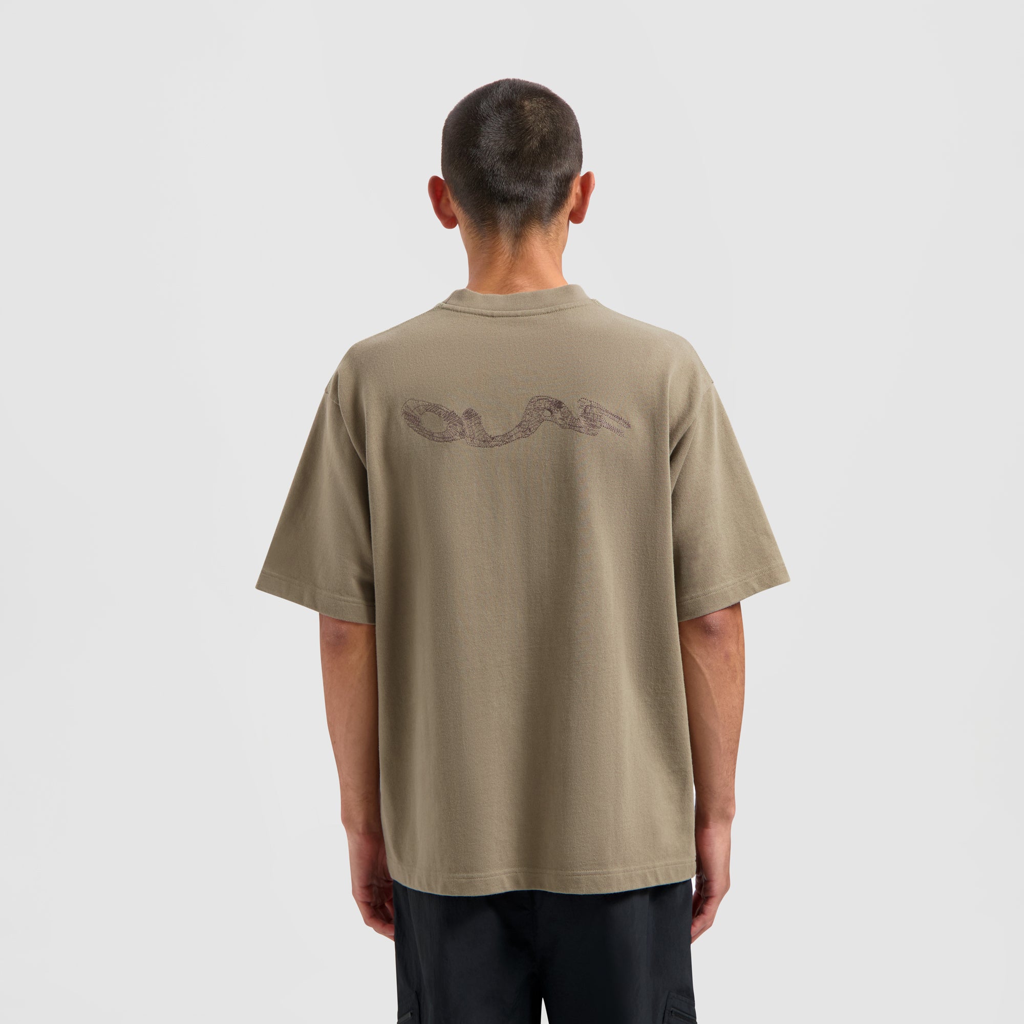 Wavy Drift Embro Tee - Cedar Brown