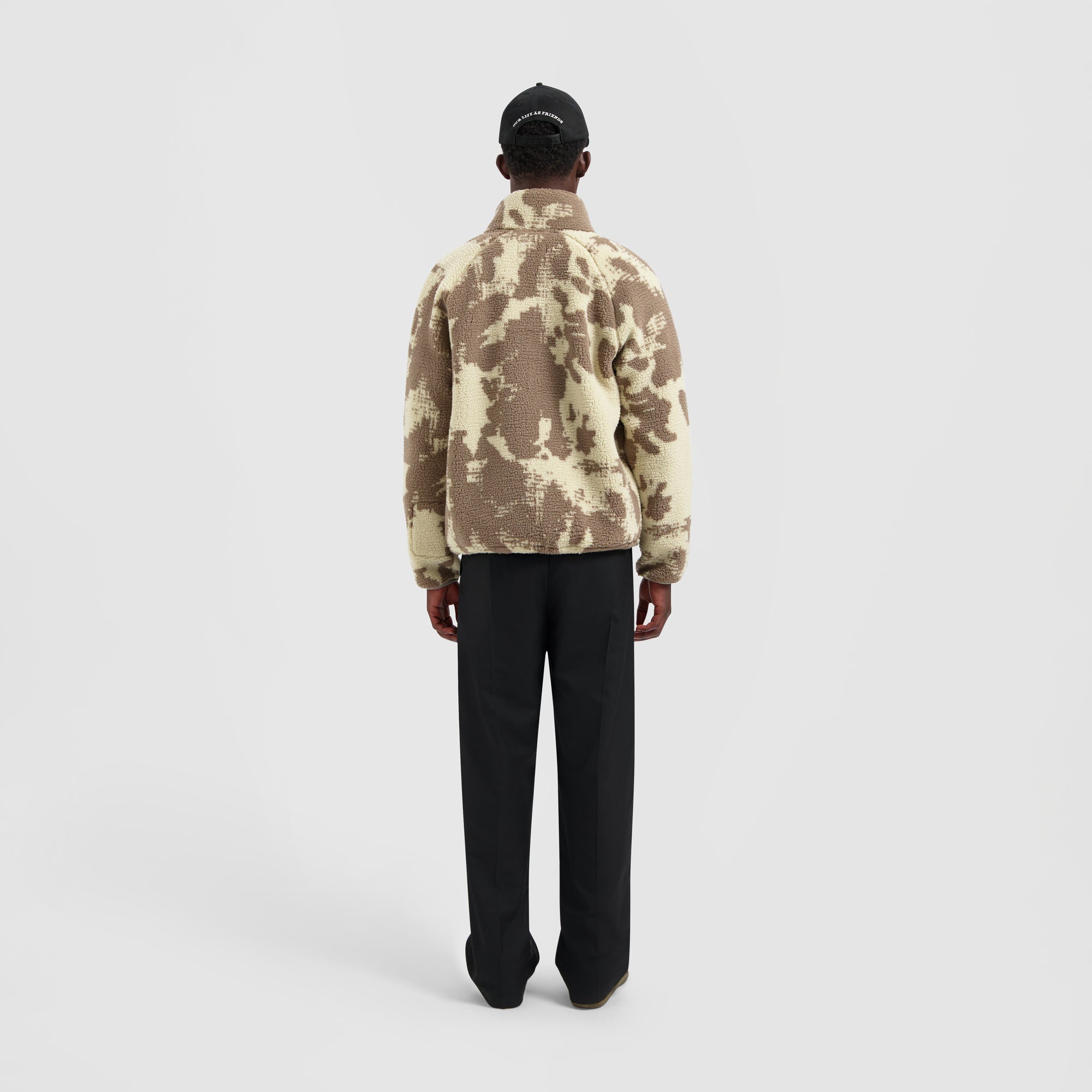 Pixel Fleece Jacket - Bark Brown