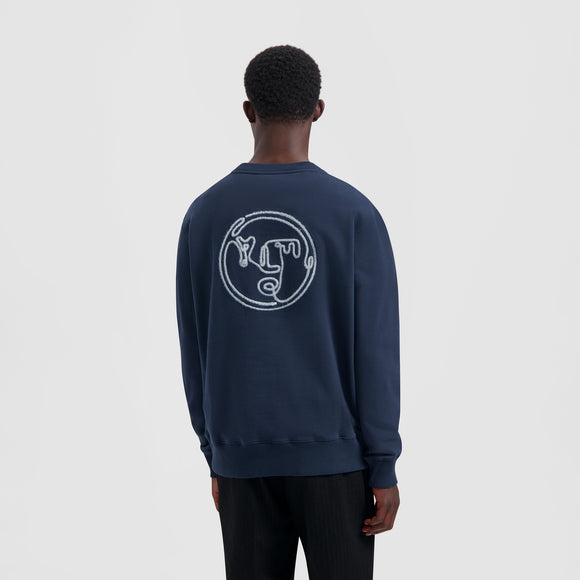 Nostalgia Face Crewneck - Navy