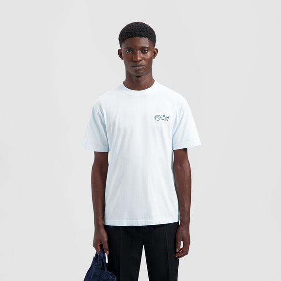 Script Tee - Light Blue