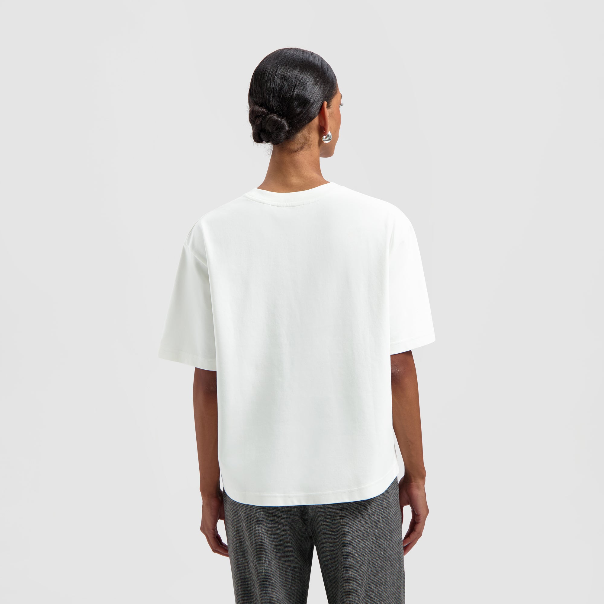 Ribbon Logo Boxy Tee - White