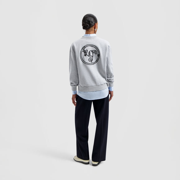 Nostalgia Face Crewneck - Heather Grey