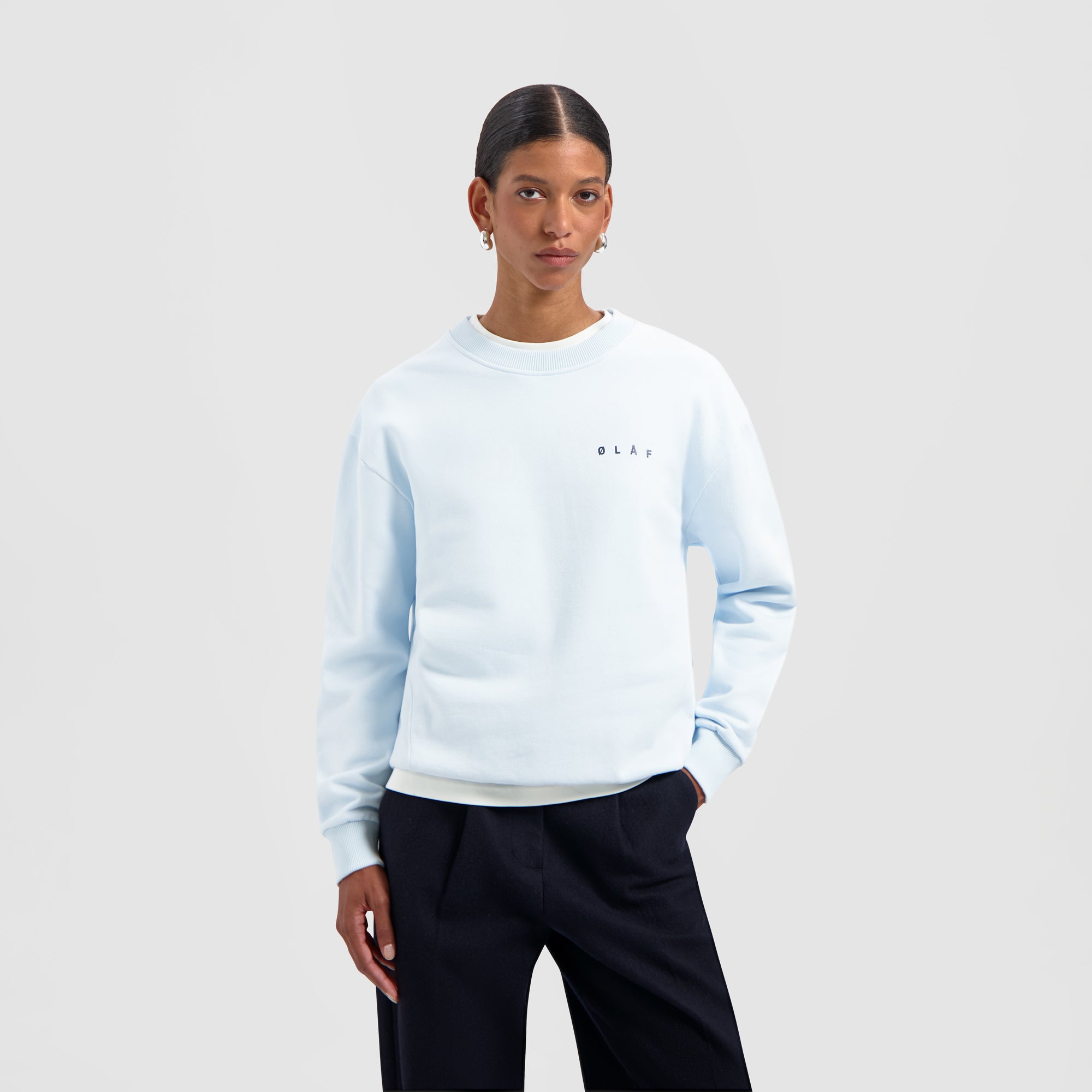 Nostalgia Face Crewneck - Light Blue