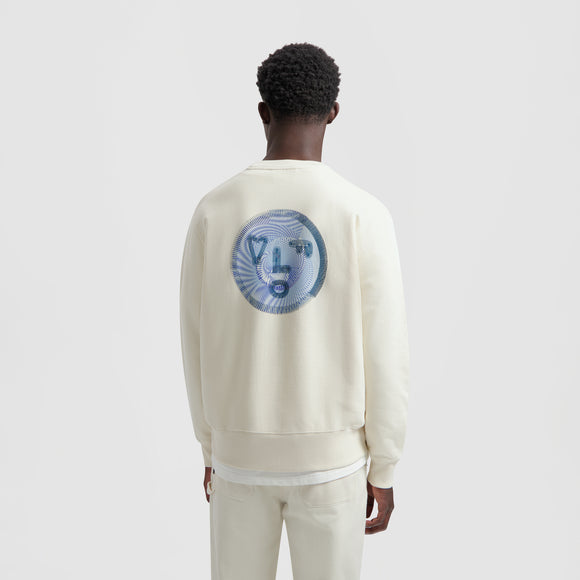 Spiral Face Crewneck - Off White