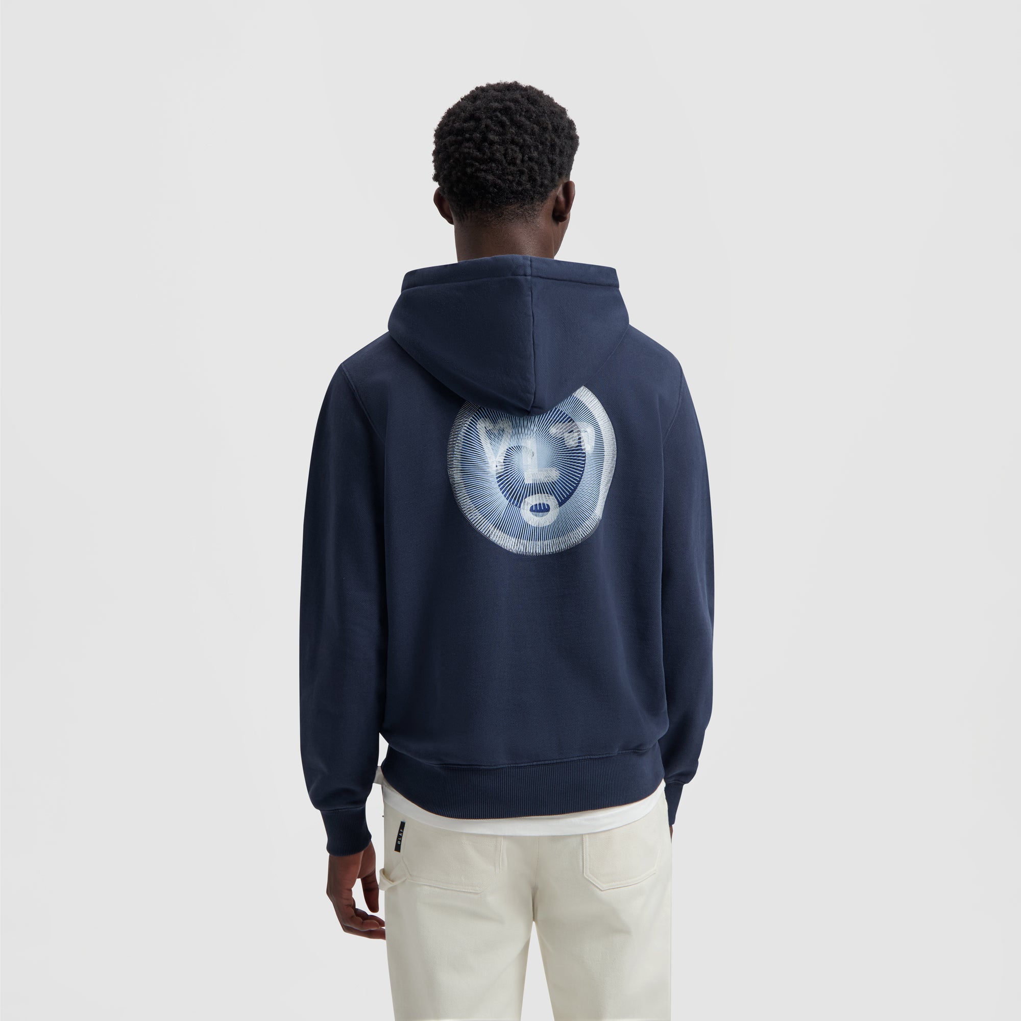 Spiral Face Hoodie - Navy