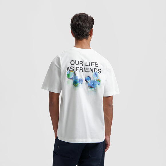 Marbles Tee - Optical White